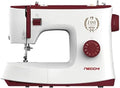 Necchi machine à coudre, Rouge, intérieur en aluminium moulé sous pression, coque en ABS, régulier