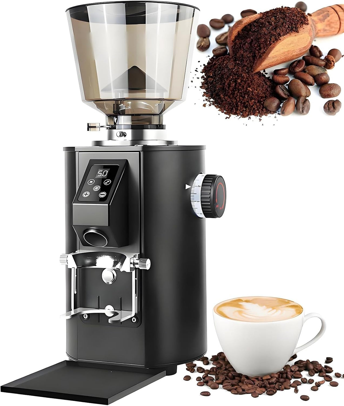 bureau LYAYYDS, 350 W, 500 g, beige/noir, Moulin à café professionnel, moulin à café professionnel
