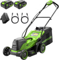 Greenworks tondeuse à gazon, 48 V, 24 V, 35 cm, 40 L, 4 Ah, Noir, ( x 2) Tondeuse Gazon sans Fil avec Moteur sans Brosse