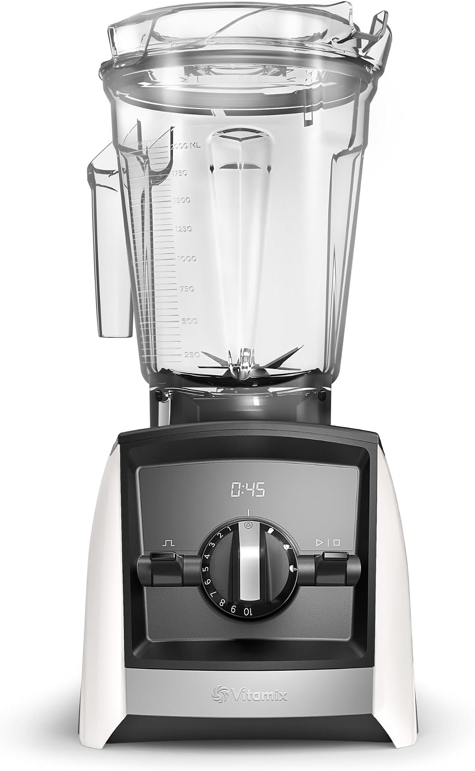 Vitamix blender, Blanc, A2500 Ascent Series Smart de qualité professionnelle, récipient à profil bas de 1 oz