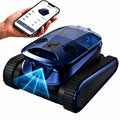 CKSlalala robot aspirateur, plastique., Noir, Robot nettoyeur de piscine sans fil, automatique pour piscines creusées et hors sol