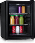 KLARSTEIN mini réfrigérateur, env. 40 x 53,5 x 48 cm (lxHxP), 23 dB max., 42 L, Blanc, Petit Frigo de Chambre de pour Snacks et Boissons