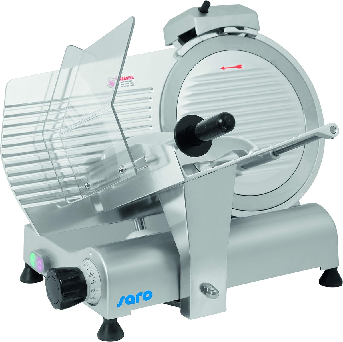 Saro trancheuse électrique, 300 mm, 13 mm, 230 V, Noir, - AS 300 Trancheuse à Jambon, Épaisseur de coupe 0