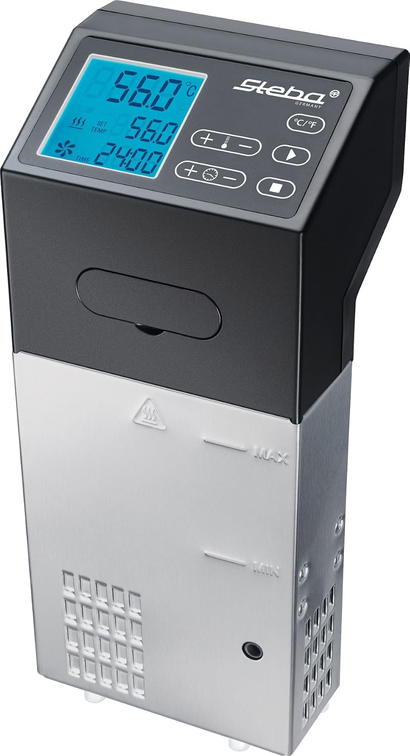 Steba Bouilloires électriques, 7,5 L, 1500 W, Noir/Argenté, SV 100 Professional Cuiseur sous vide de puissance de la pompe /min