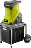 RYOBI broyeur, 2500 W, 40 L, Noir, - de Végétaux RSH2545B, Système à Couteaux, Roues de Transport, Idéal Branches