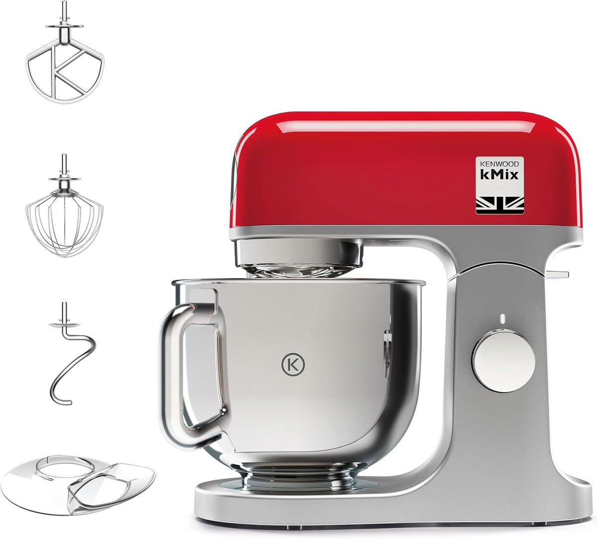 Kenwood robot pâtissier, 1000 W, 5 L, Rouge, KMX750RD