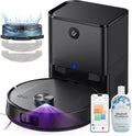 Ultenic robot aspirateur, Noir, T20 Pro+ Lavage Auto-vidage, 10000Pa Puissant Poils d'animaux, Navigation LiDAR AI