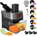 Anatole trancheuse électrique, 100 W, 220 V, Noir, 6 en 1 Coupe Légumes Électrique en Cubes Professionnel