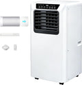 climatiseur portable LONGCAO, 7000 BTU, Blanc, 3-en-1 Monobloc sur roulettes avec Télécommande LED et Minuterie