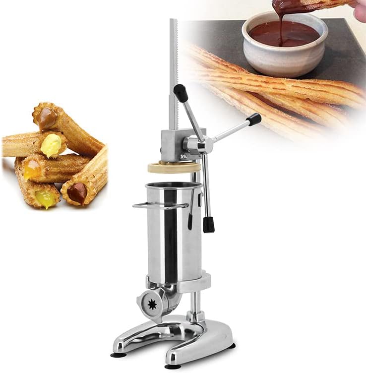 Générique Salle à manger, 2l, Argenté, Machine De Remplissage Manuelle en INOX Grande Capacité, 5 Douilles à Pâtisserie