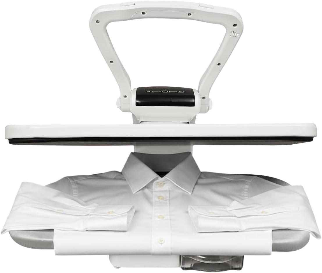 C-Juzarl presse à repasser, 66 x 53 x 26 cm., 2200 W., 66 cm, fer, aluminium, ABS., blanc., à vapeur, protection contre la