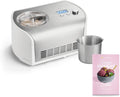 Springlane Kitchen sorbetière, 39 x 26 x 21,5 cm, 1,2 L, 135 W, Argenté, SPRINGLANE Elli avec compresseur auto-refroidissant