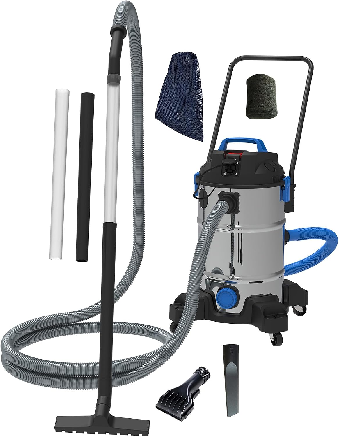 AquaForte Outils de nettoyage, 2,5 m, 35 litres, 4 m, Noir