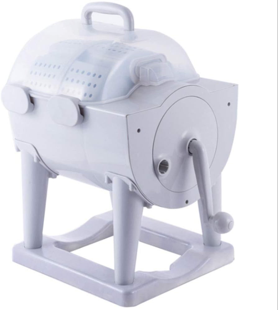 Machine lave-linge, Blanc, à laver manuelle portable pour appartement, à laver compacte à manivelle