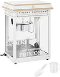 Royal Catering Appareils à popcorn, 500 W, 5 kg, Blanc/Doré, Machine à Popcorn Professionnelle Blanc & Doré