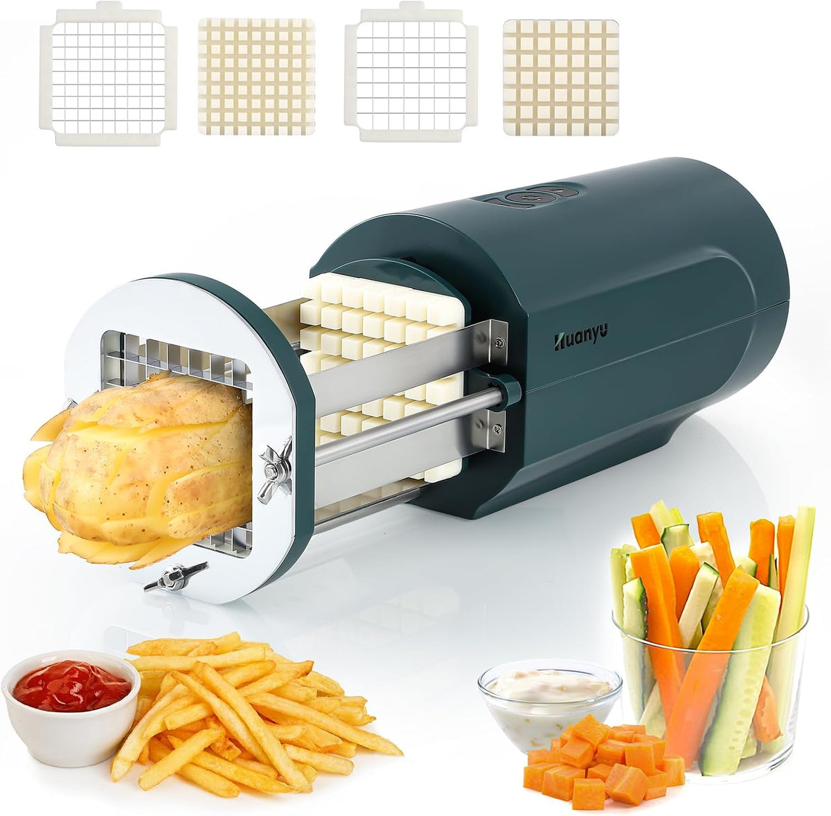 Huanyu Coupe-frites, Noir, carottes et concombres