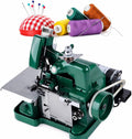 Machine surjeteuse, Gris, à coudre robuste, portable pour cuir et denim, cadre en métal, polyvalente pour les projets de couture et de couture
