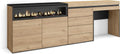 Skraut Home cheminée électrique, 102 cm., 34 W., 227x75x35 cm, Marron, Meuble de Rangement, Chambre à Coucher