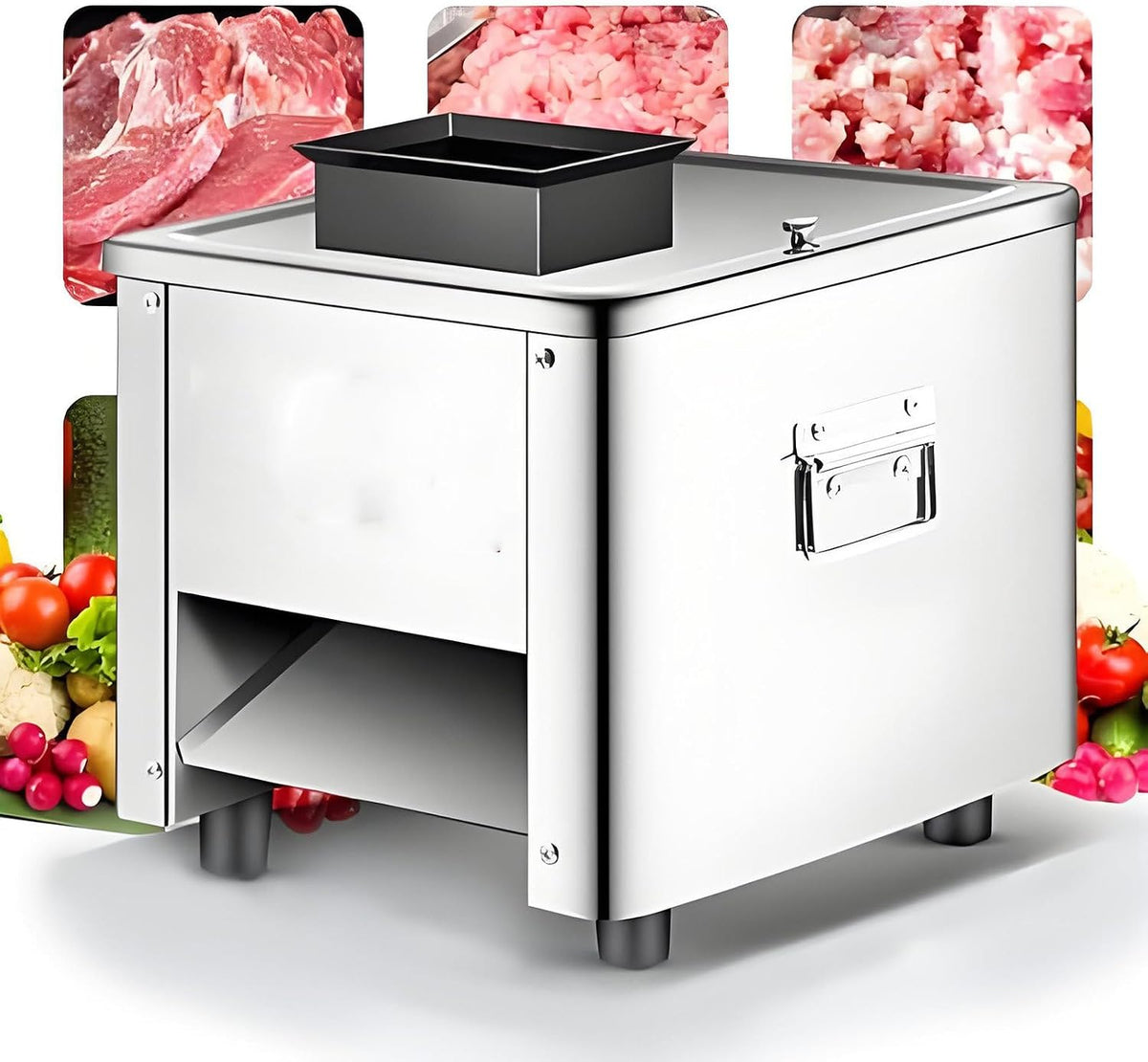 GUTYGIO trancheuse électrique, 7 mm, Argenté, Machine à découper la Viande électrique, trancheuse de qualité Professionnelle
