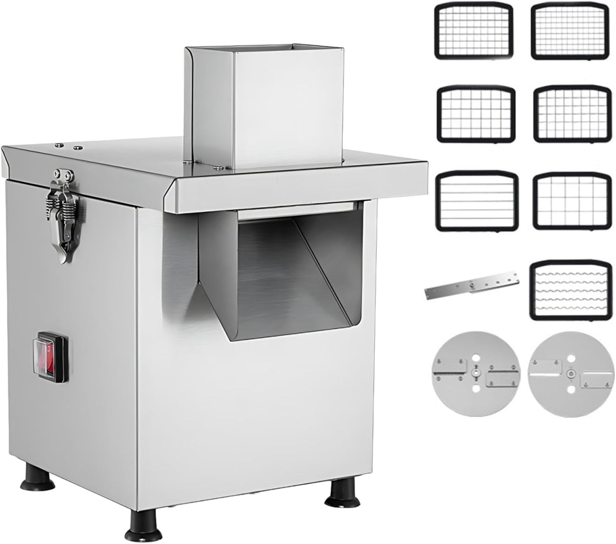 Acentesoft Mandolines, 26 × 21,2 × 35,5 cm (10,2 × 8,3 × 13,9 po), 300 W, 110 V / 230 V, 300 W, 300KG, Acier inoxydable, structure entièrement