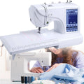 YANGYMM machine à coudre, 45 W, corps en alliage d'aluminium + cadre en acier, Noir, Automatique, Zone de Broderie 4' X 9