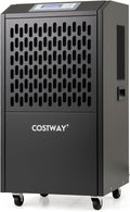 COSTWAY déshumidificateur, 118 L, 790 M, Métal + PVC, Blanc + Noir, Commercial /Jour (Noir), Sous-sol Entrepôt