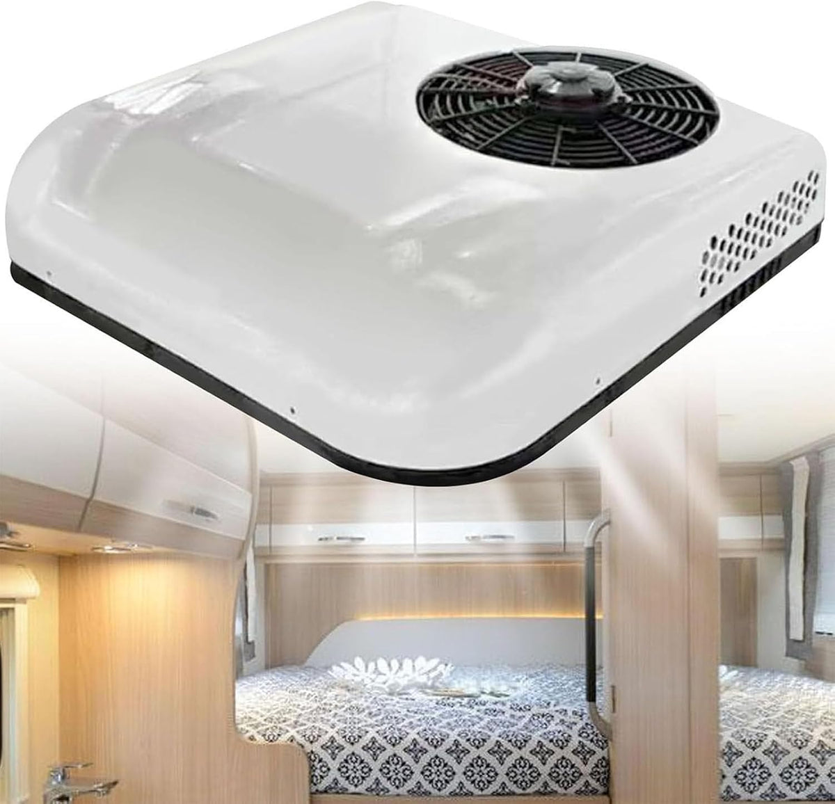 RayGenius Climatiseurs, 850 W, 24 V/12 V, 12v, 24v, blanc, VéHicules De Loisirs, VéHicules De Construction, DC-White