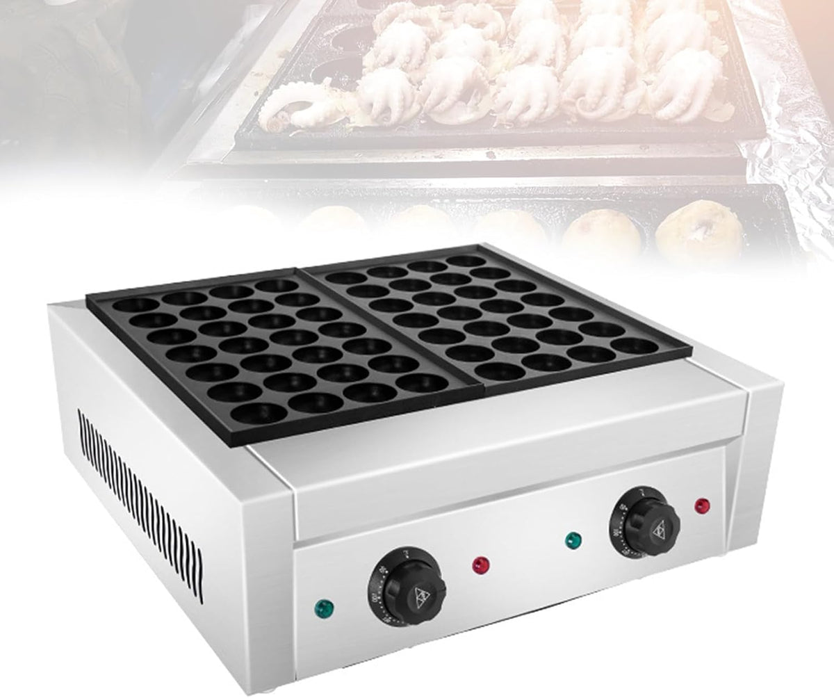 VEXYTRRON Machines à gaufres et croques, Gris, Appareil à Takoyaki Professionnel/Machine à Poffertjes