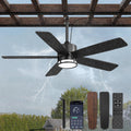 HUYOY Ventilateurs de plafond, Noir, /Effet Bois pour Chambre, 6 Vitesses