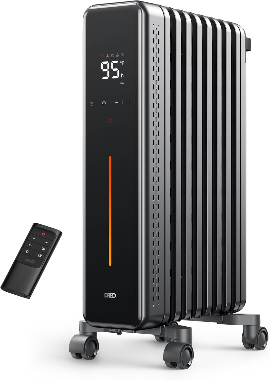 DREO Radiateurs électriques, Noir, Radiateur à huile, chauffages rayonnants électriques avec télécommande