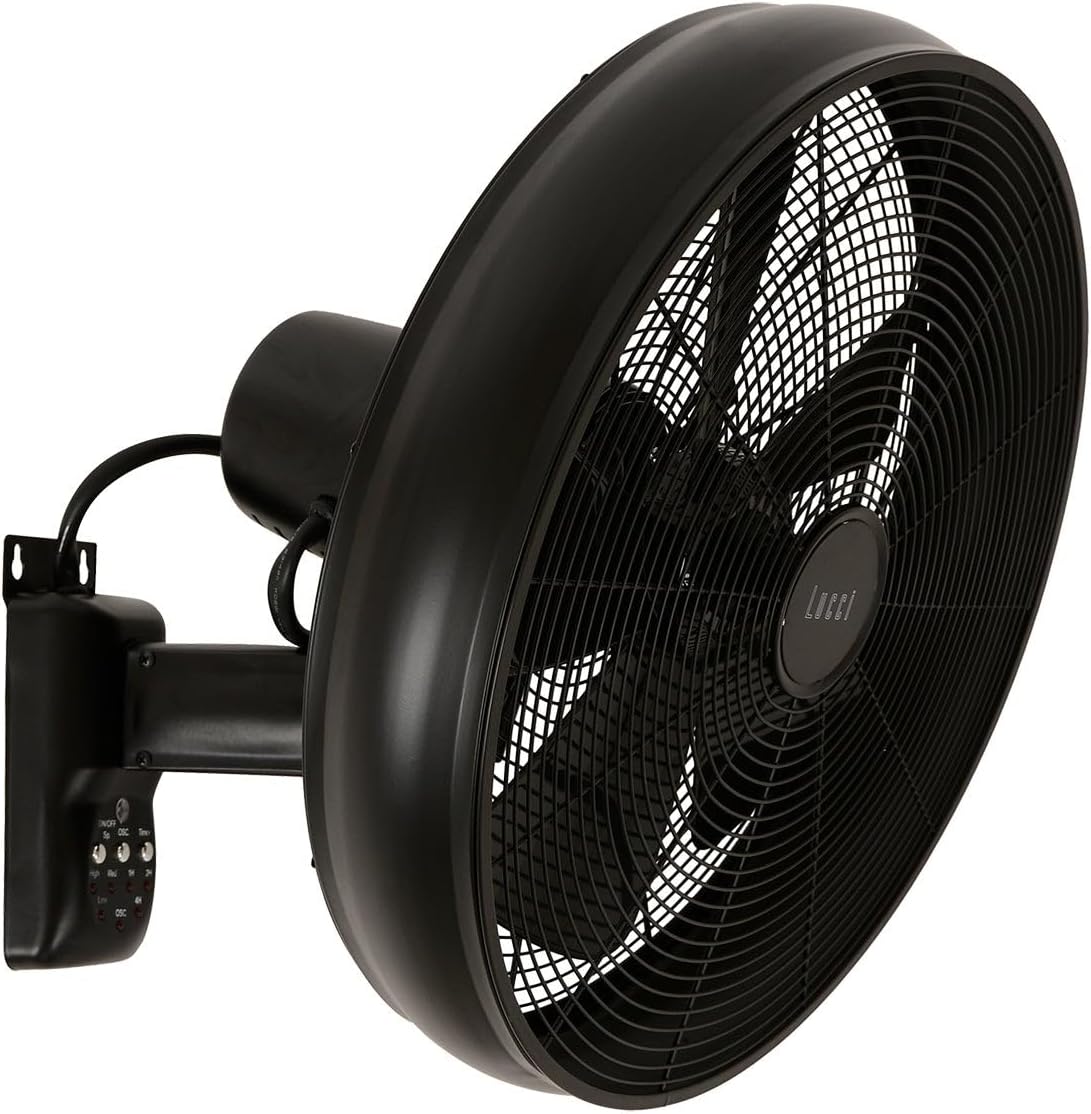 LUCCI AIR Ventilateurs muraux, 50 W, Blanc, Ventilateur Mural BK 213124EU Puissance