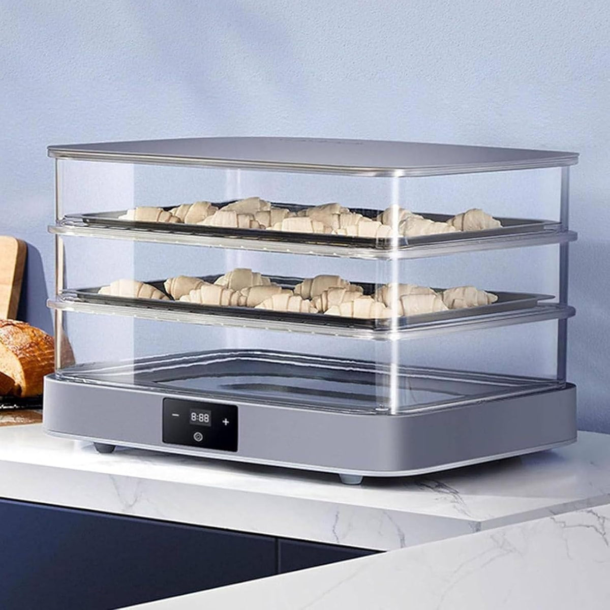LSBHPPD Boîtes à pain, CF240C, 489 x 364 x 328 mm, 130 W, 220 V-50 Hz, 40 L, Noir, BoîTe Fermentation du Pain
