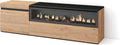 Skraut Home cheminée électrique, 102 cm de large, 21 cm de haut., 34w., 150x45x35 cm, Noir, Meuble TV, Banc Télé