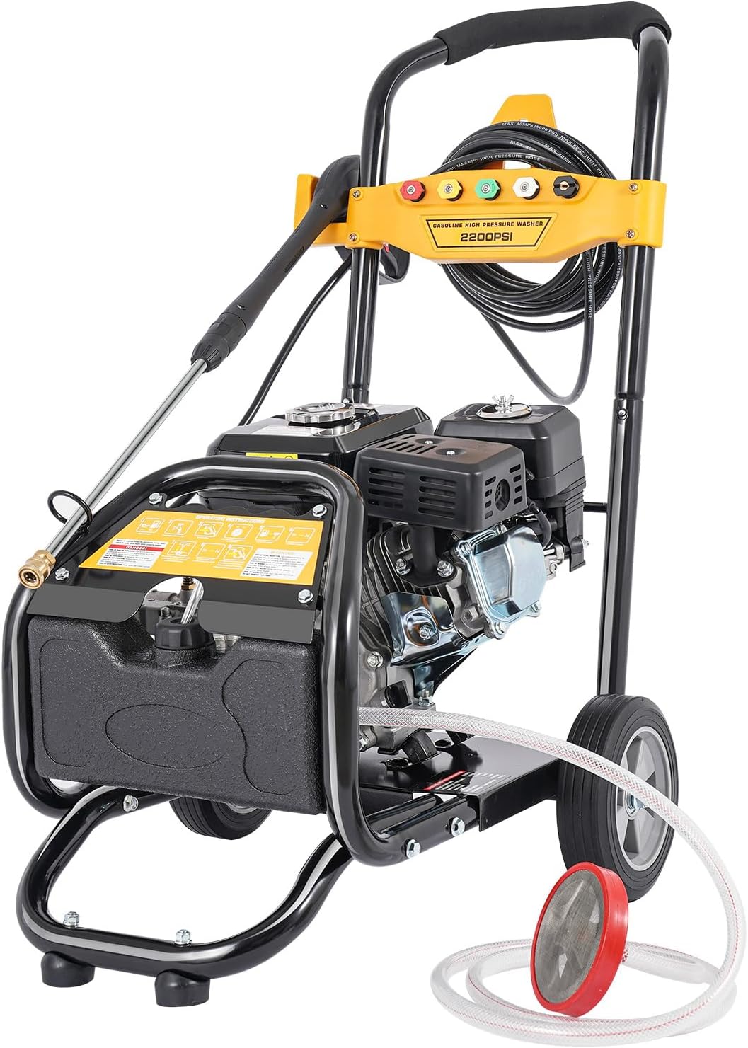 YEITBY nettoyeur haute pression, 7,5 CV., 420 cm, noir., à essence 7, 5 CV - à essence - Pour le nettoyage des allées