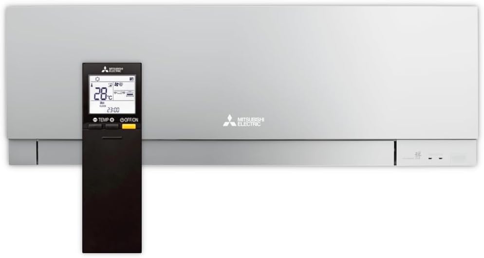 Mitsubishi Climatiseurs muraux, 3,5 kW, Argenté, MSZ-EF35VGK Appareil mural Argent
