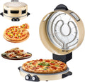 Four four à pizza, 40 cm, 2200 W, Noir/Argenté, à pizza électrique, base en pierre antiadhésive, machine de comptoir portable