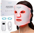 Nourished Bodynskin Masques, Bleu/Rouge, Masque facial LED 7 couleurs avec infrarouge proche - Luminothérapie bleue