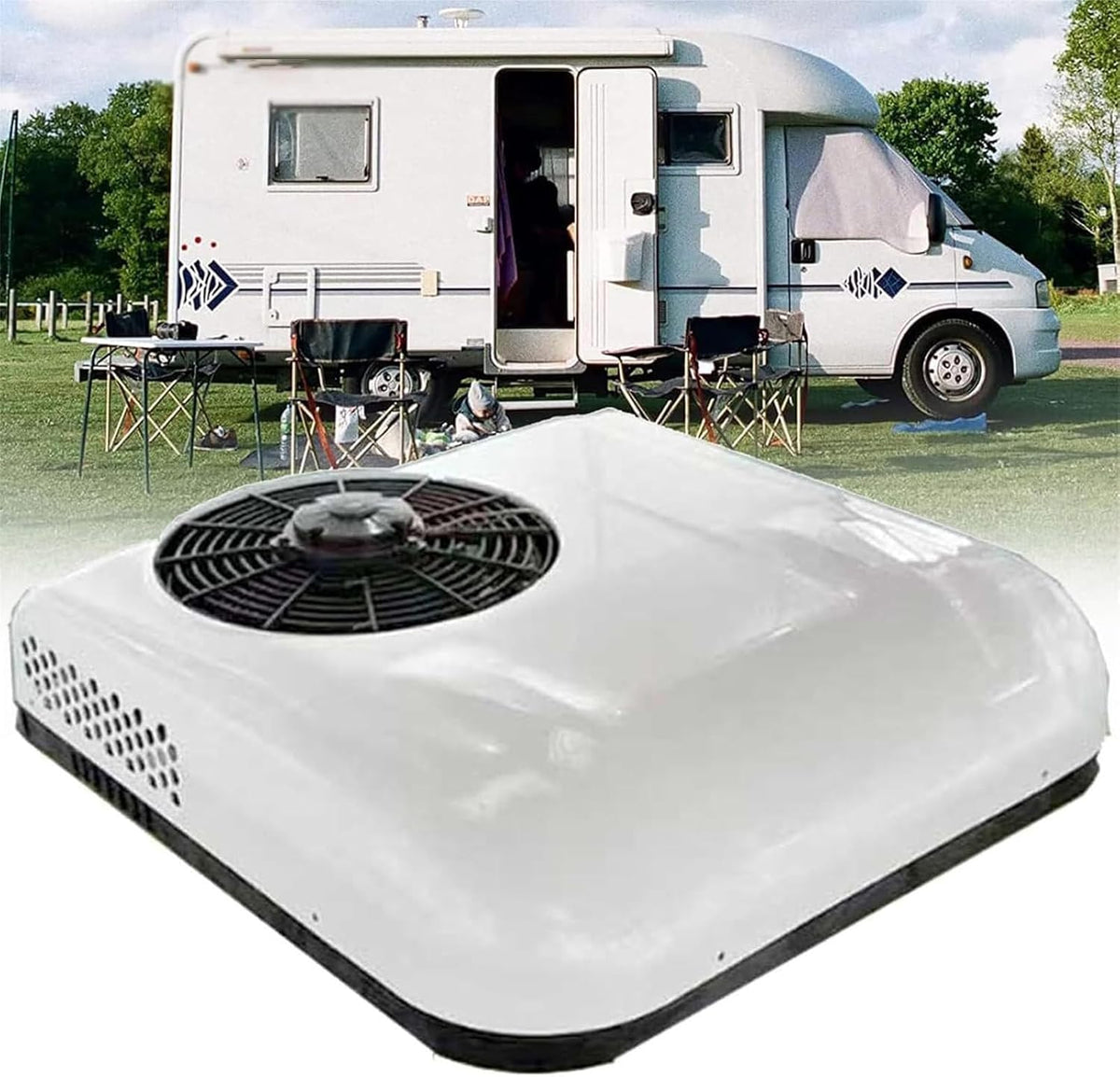 RayGenius Climatiseurs, 850 W, 24 V/12 V, 12v, 24v, 2600w, blanc, Climatiseur RV / Climatiseur spécial Parking