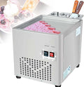 ZXSYYDS sorbetière, 30 x 49 x 33 cm, 220 W, acier inoxydable, Argenté, Machine à Glace Roulée Commerciale