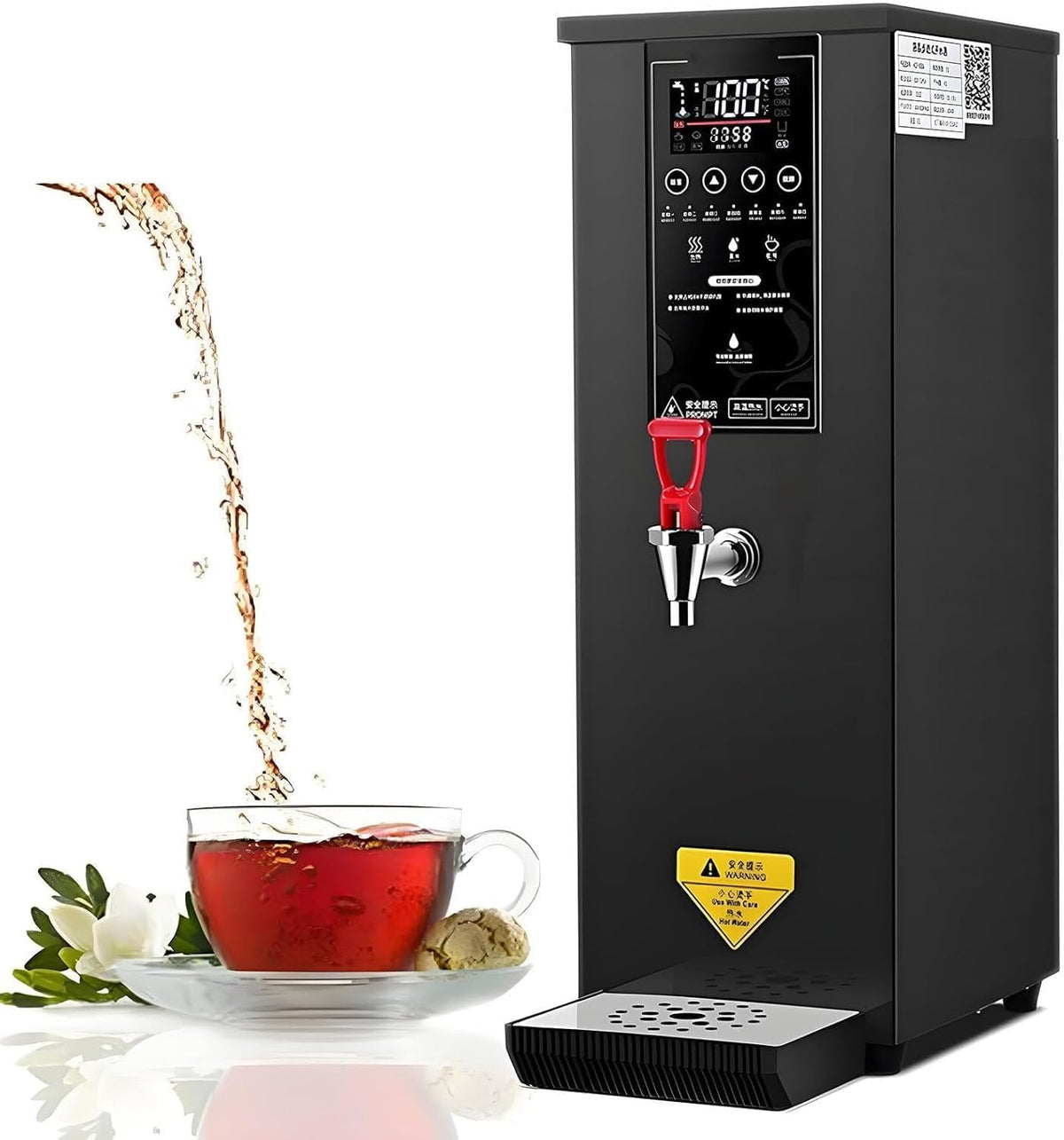 Lbxlhr fontaine à eau, Distributeur d'eau chaude pour restaurants et commerces, Acier inoxydable, Noir, Chauffe-Eau électrique Professionnel