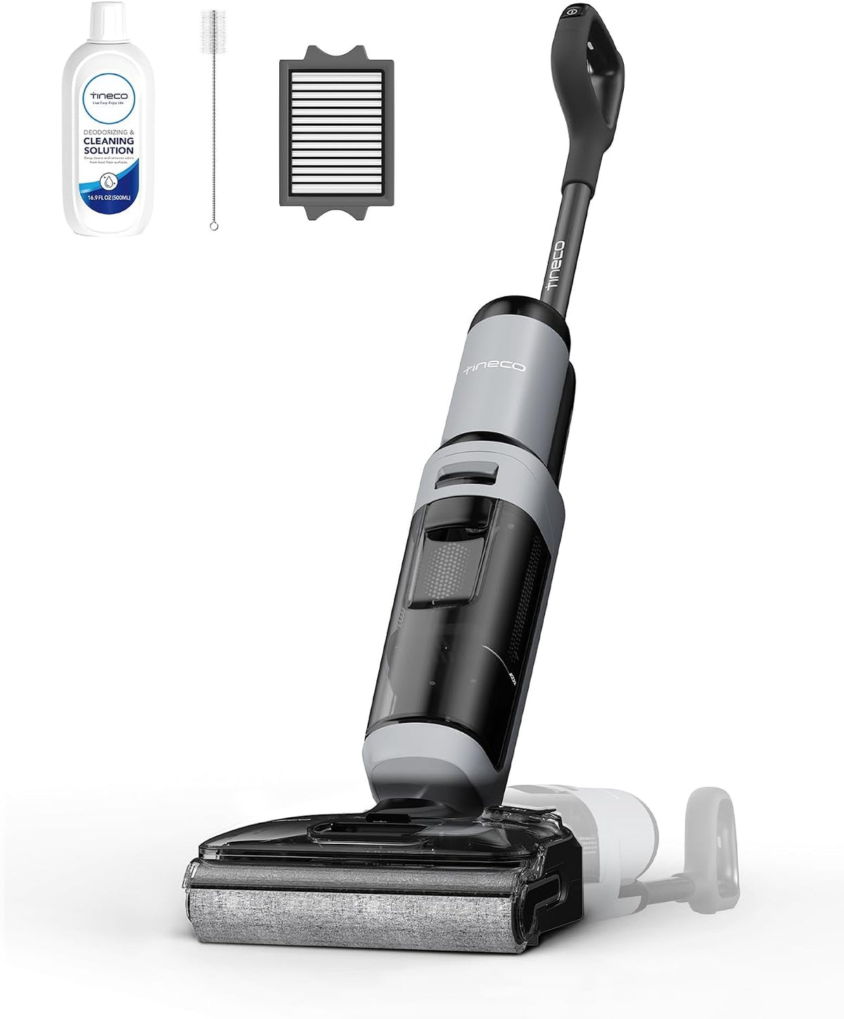 Tineco aspirateur eau et poussière, Noir, Floor One i5 Stretch Aspirateur Laveur, 20 000Pa, Plat à 180°, Nettoyage Deux Bords