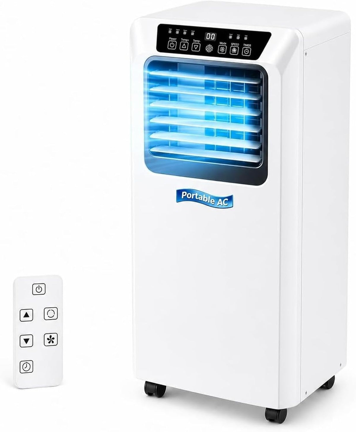 climatiseur portable HUANQIN, 9000 BTU, 20 M, 7000 BTU, Blanc, Climatiseur Mobile, 5000/7000/, Rafraîchit Jusqu'à ²