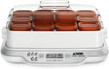 SEB Yaourtières, Blanc/Marron, Yaourtière Multidélices Express 12 Pots YG661A00 Blanc et Marron