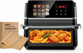 ZLXHFFH friteuse à air chaud, 12 L, Noir, XXL Friteuse Sans Huile Air Fryer Four avec Fenêtre et Écran Tactile