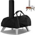 Housse four à pizza, 59 x 39 x 25 cm, Noir, de étanche et résistante pour Big Horn, protection avec cheminée pour portable
