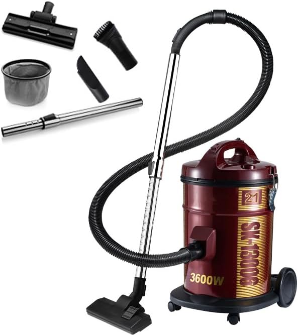 KJHYYPP nettoyeur de tapis, 21 L, 600 W, 5 m, Noir, Aspirateur Sec et Humide, aspirateur Industriel, Tissus d'ameublement