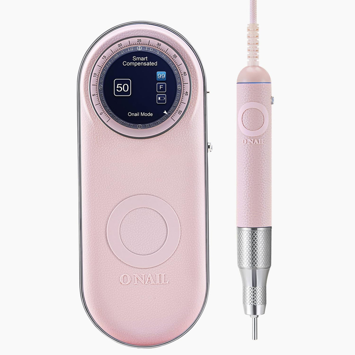 O NAIL Fraises à ongles, 50000 tr/min, 3 mm, Rose, Ponceuse pour Ongles Professionnel - Lime a Ongle Electrique avec Écran LCD