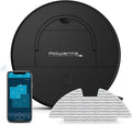 Rowenta robot aspirateur, Noir, Aspirateur Robot Laveur, Nettoyage 4-en-1, Design ultrafin, Intelligence Artificielle