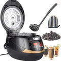 AUTUMFLATGAO Machines à thé, 8 L (max. 1,5 kg), 1350 W, 8 L, 1350 W, ABS + alliage d'aluminium, Noir, Boba Cooker Commercial Boba Pot