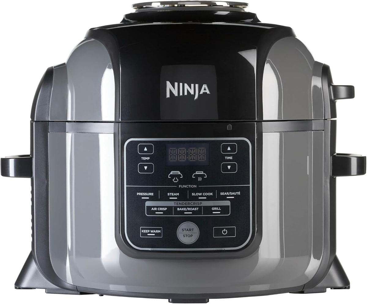 NINJA friteuse à air chaud, 6 L, Argenté/Noir, Multicuiseur Foodi, Air Fryer, 7 fonctions de cuisson, Autocuiseur Multifonction